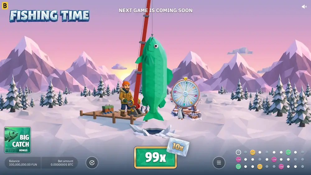 Big Catch bonusspel med grön fisk